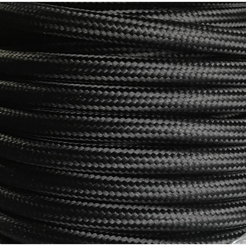 CIR62CM13 15m CABLE TEXTIL LISO NEGRO MATE