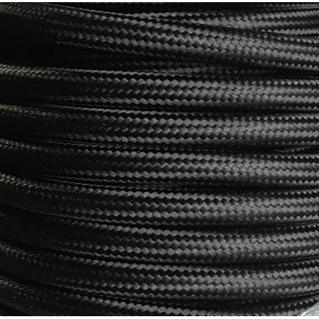 CIR62CM13 25m CABLE TEXTIL LISO NEGRO MATE