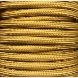 CIR62CTS17 5m CABLE TEXTIL LISO DORADO BRILLO