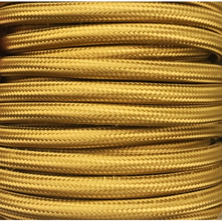 CIR62CTS17 5m CABLE TEXTIL LISO DORADO BRILLO