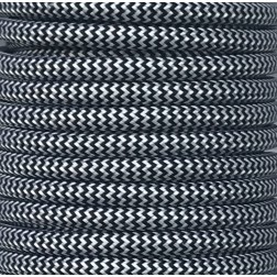 CIR62CTS73-56 5m CABLE TEXTIL ZIGZAG NEGRO-BLAO