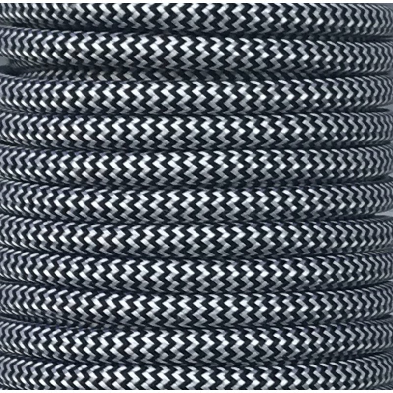 CIR62CTS73-56 25m CABLE TEXTIL ZIGZAG NEGRO-BLO