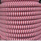 CIR62CM24-01 5m CABLE TEXTIL ZIGZAG BLANCO-ROJO