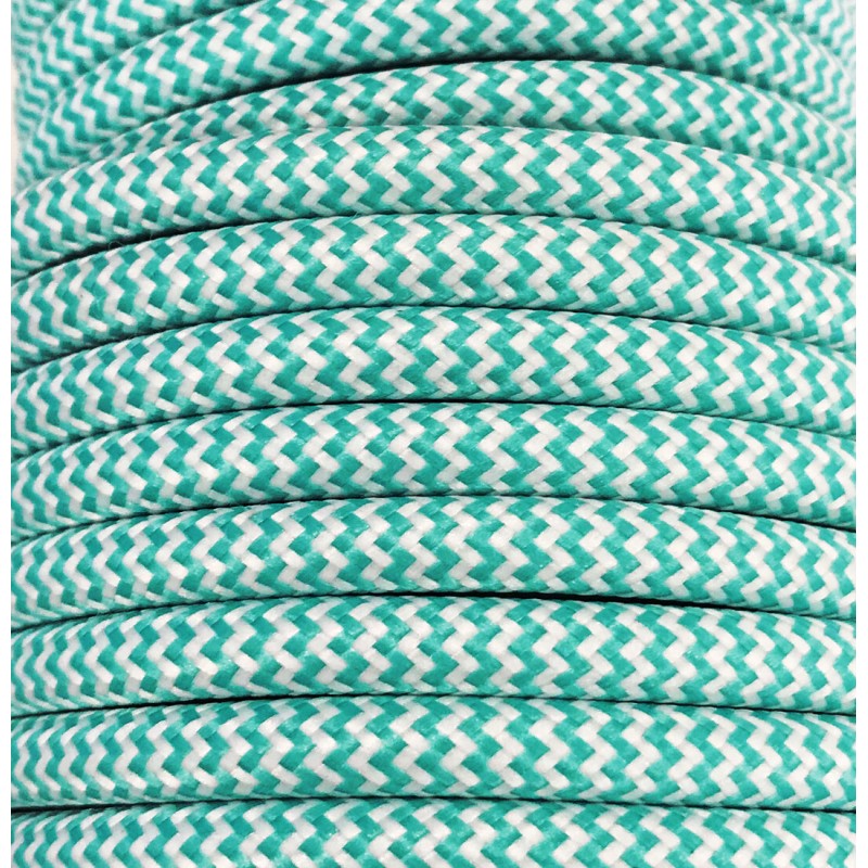 CIR62CM28-01 5 MTS CABLE TEXTIL ZIGZAG MENTA-BLANC CIR62CM28-01 5 MTS CABLE TEXTIL ZIGZAG MENTA-BLANC