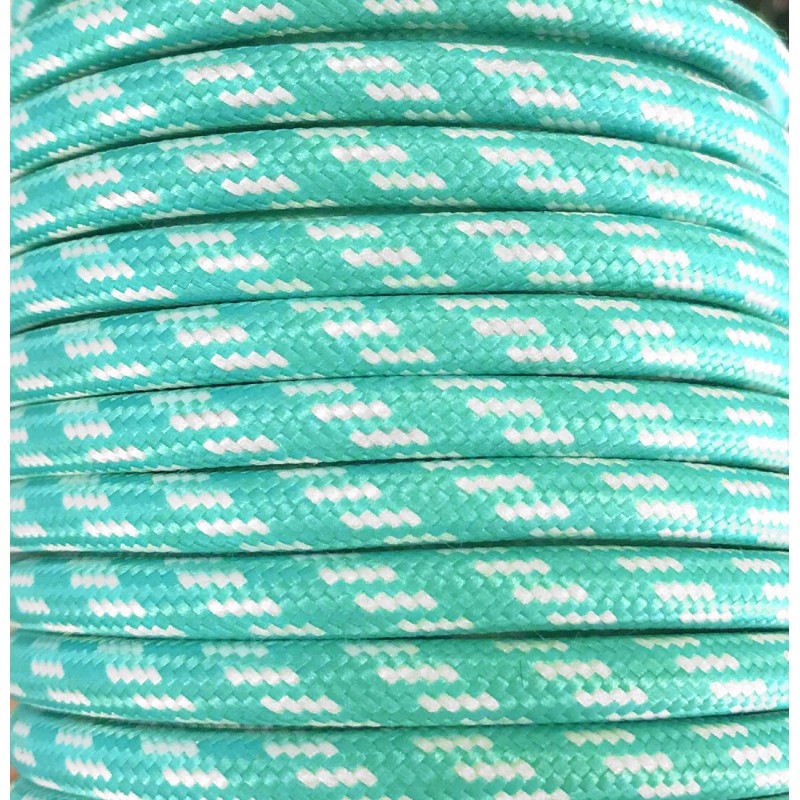 CIR62CM28-01 5 MTS CABLE TEXTIL FENIX MENTA-BLANCO