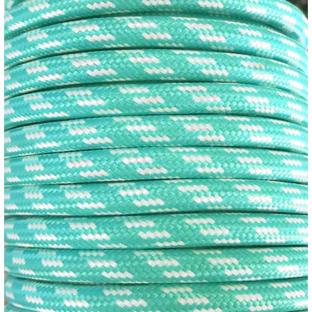 CIR62CM28-01 5 MTS CABLE TEXTIL FENIX MENTA-BLANCO