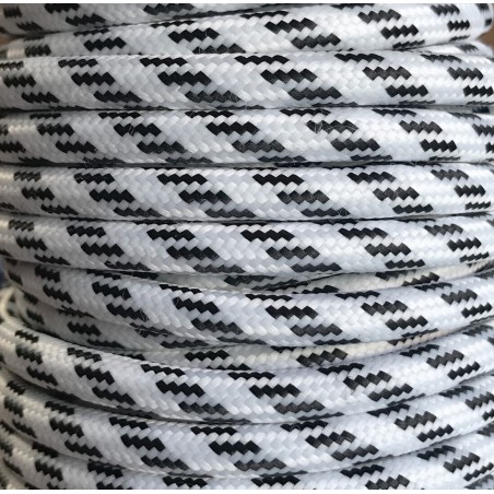 CIR62CM01-13 5 MTS CABLE TEXTIL FENIX BLANCO-NEGRO