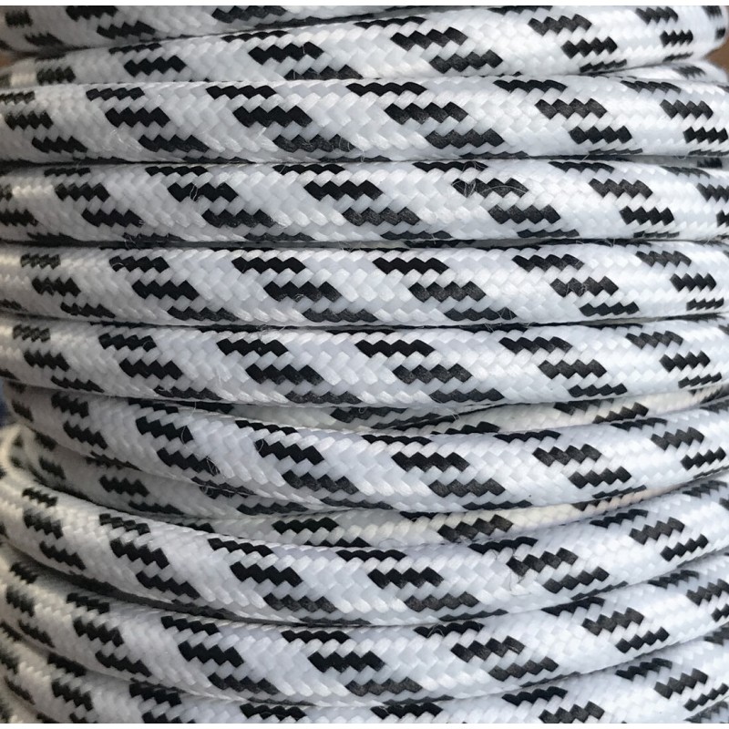 CIR62CM01-13 25 MTS CABLE TEXTIL FENIX NEGRO-BLANC