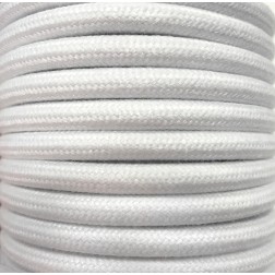 CIR62AL01 5m CABLE TEXTIL BLANCO ALGODON LISO