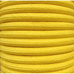 CIR62AL04 5m CABLE TEXTIL AMARILLO ALGODON LISO