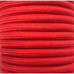 CIR62AL05 5m CABLE TEXTIL ROJO ALGODON LISO