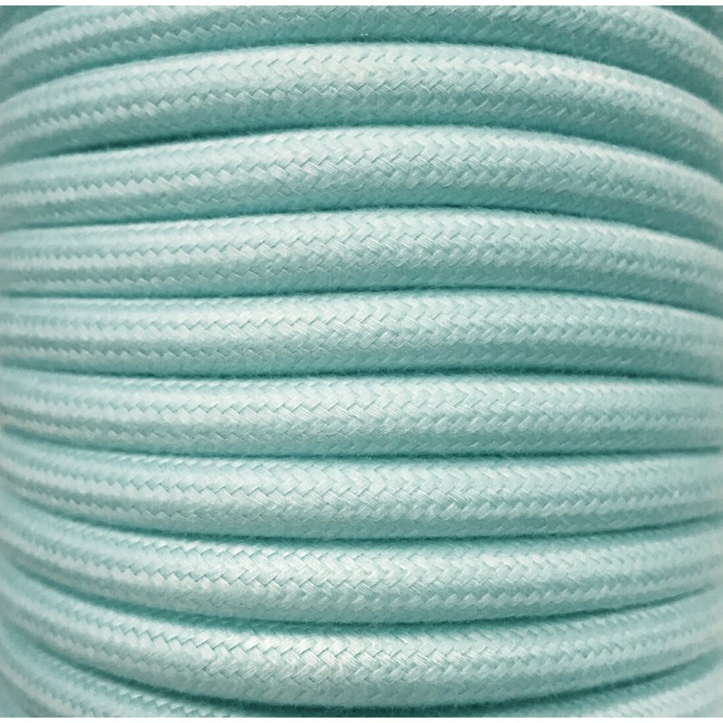 CIR62AL06 25m CABLE TEXTIL MINT ALGODON LISO
