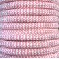 CIR62BA06 5 MTS CABLE TEXTIL ZIG-ZAG ROSA ALGODON