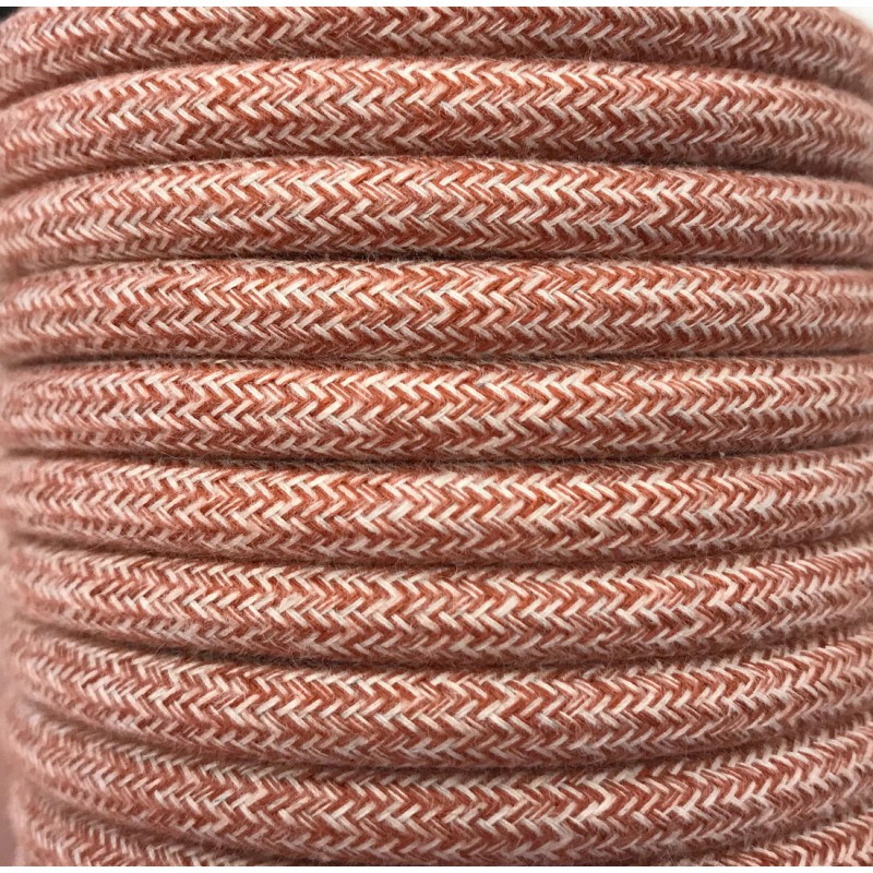 CIR62BA07 5m CABLE TEXTIL BATIDO MARRON ALGODON