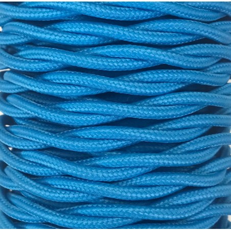CABEXT2P04 5m CABLE TEXTIL TRENZADO AZUL TURQUESA