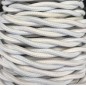 CABEXT2P01 5m CABLE TEXTIL TRENZADO BLANCO