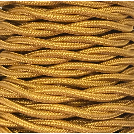 CABEXT2R05 5m CABLE TEXTIL TRENZADO DORADO