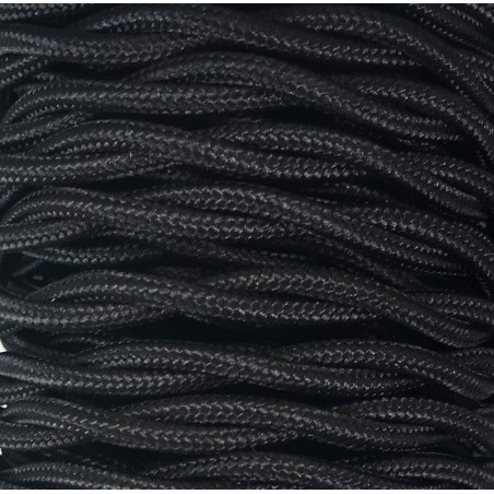 CABEXT2P19 5m CABLE TEXTIL TRENZADO NEGRO