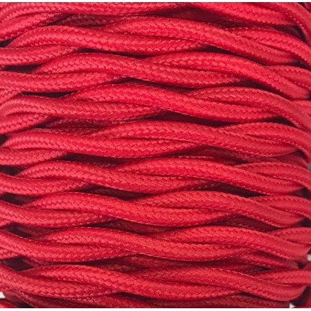 CABEXT2P18 5m CABLE TEXTIL TRENZADO ROJO