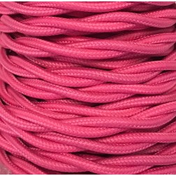 CABEXT2P08 15m CABLE TEXTIL TRENZADO ROSA