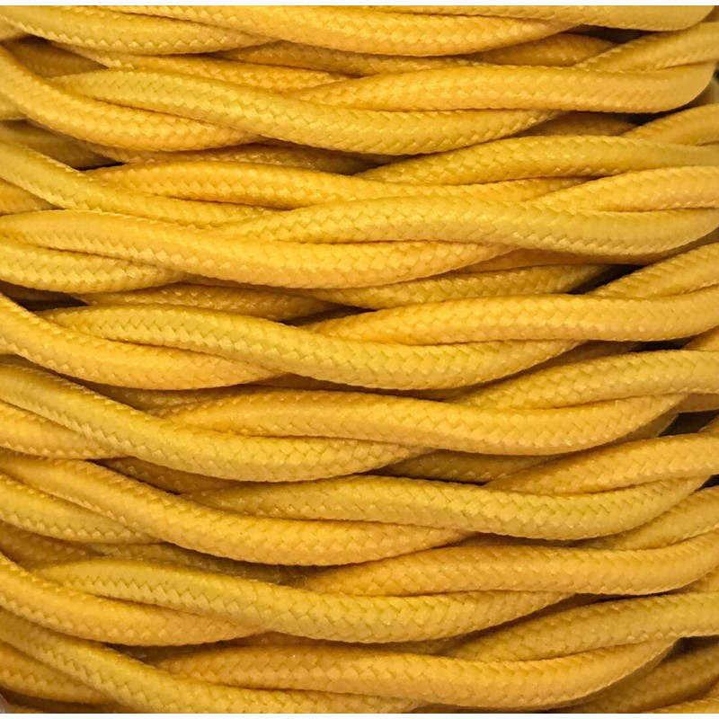 CABEXT2P12 5m CABLE TEXTIL TRENZADO AMARILLO