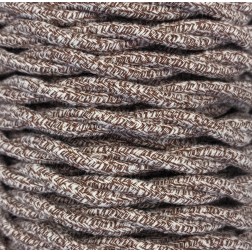 CABEXT2TA07 5m CABLE TEXTIL TRENZADO MIX MARRON