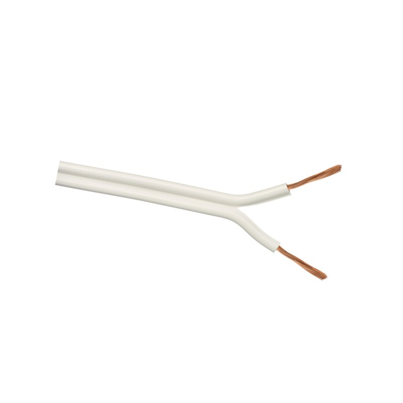 100m CARRETE CABLE PARALELO AUDIO 2x0,75mm BLANCO