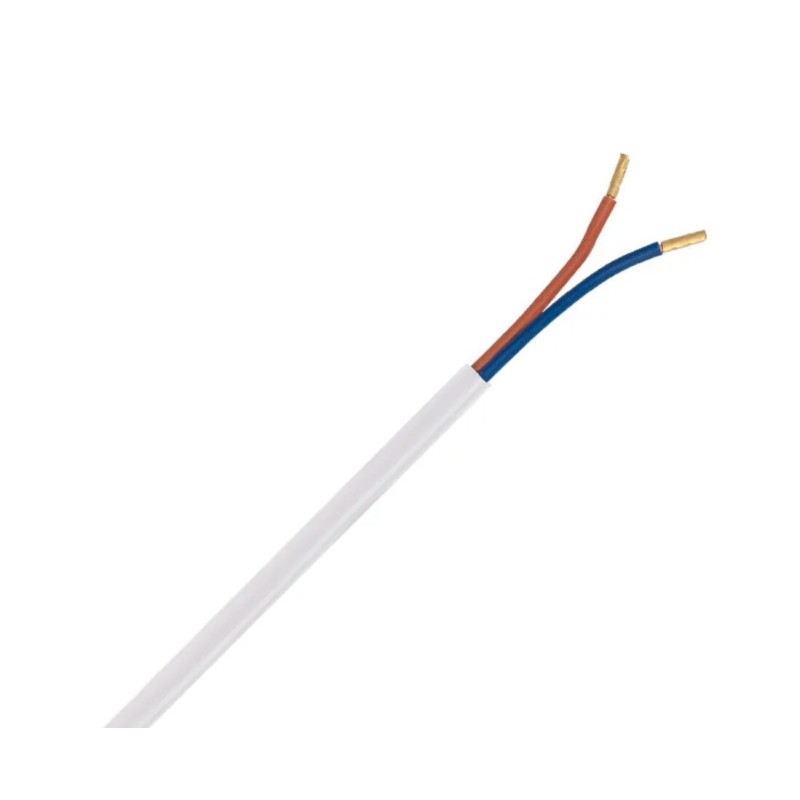 100m CABLE MANGUERA REDONDA 2x0,75 BLANCO