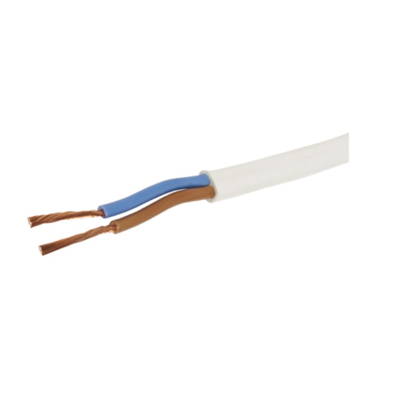 400m CARRETE DE MANGUERA PLANA BLANCO 2x0,75mm