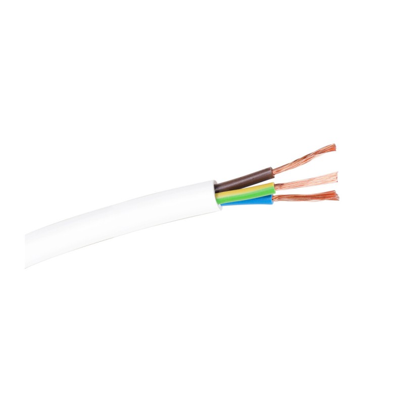 100m CABLE MANGUERA REDONDA 3x0,75 BLANCO 100m CABLE MANGUERA REDONDA 3x0,75 BLANCO