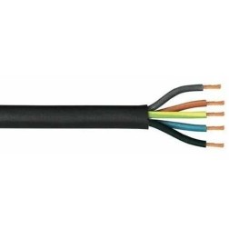 CARRETE 150m CABLE MANGUERA NEGRA 5x1,5