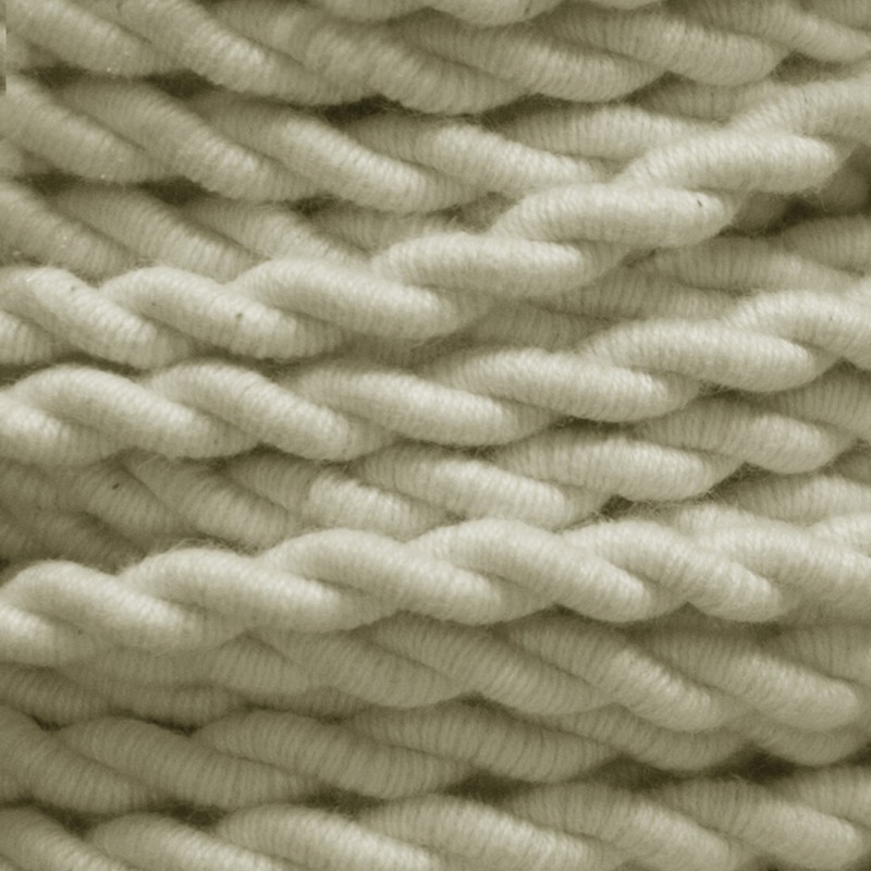 50 METROS CABLE TRENZADO 2x0,75 COLOR ALGODON