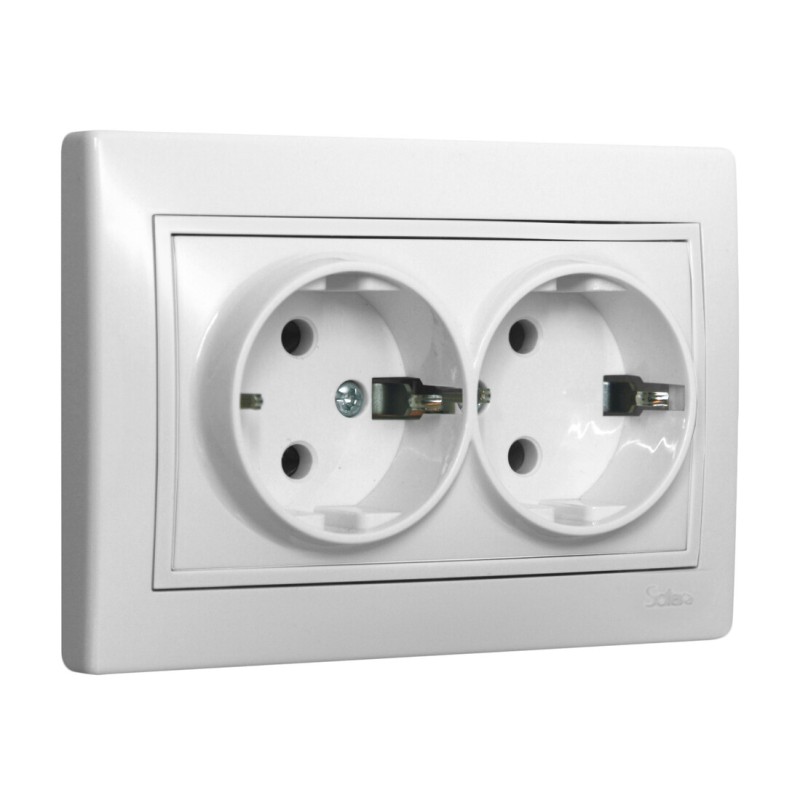 ERP602U BASE DOBLE SCHUKO 2P+T BLANCA SERIE EUROPA ERP602U BASE DOBLE SCHUKO 2P+T BLANCA SERIE EUROPA