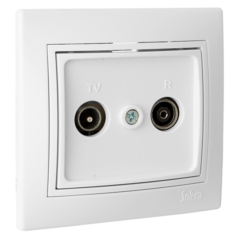 ERP46U TOMA INTERMEDIA TV-RADIO BLANCA SERIE EUROPA SOLERA