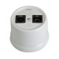 30-706-17-2 DOBLE TOMA TELEFONO 6 VIAS PORCELANA