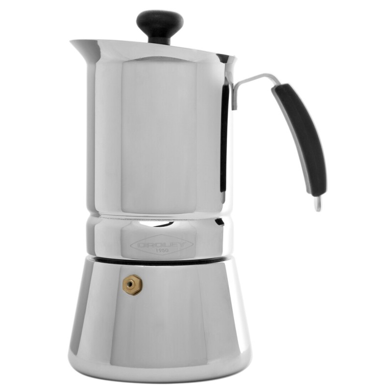 215080400 CAFETERA ACERO INOX ARGES 6 TAZAS OROLE
