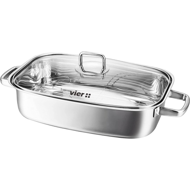 RU45 RUSTIDERA INOX 18--10 CON TAPA 35x24x10cm VIER