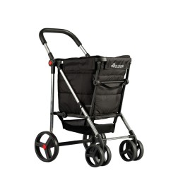 BAS001 CARRO COMPRA BASKET POLAR PLEGABLE 4 RUEDAS NEGRO ROLSER