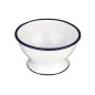 903812 BOL C-PIE ESMALTADO 12cm BLANCA IBILI