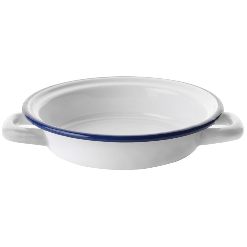 904116 PLATO DE HUEVOS ESMALTADO 16cm BLANCA