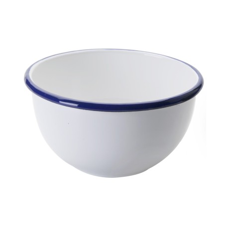904214 BOL ESMALTADO 14cm BLANCA IBILI