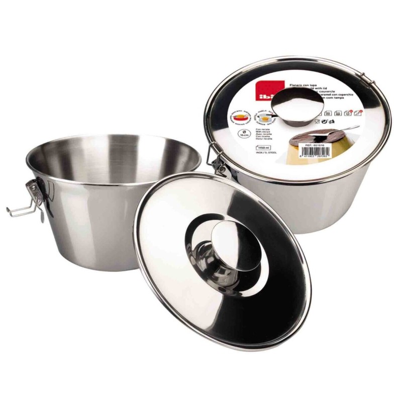 651618 FLANERO METAL C-TAPA Y CIERRE 18cm 2L IBILI