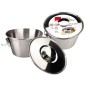 651618 FLANERO METAL C-TAPA Y CIERRE 18cm 2L IBILI