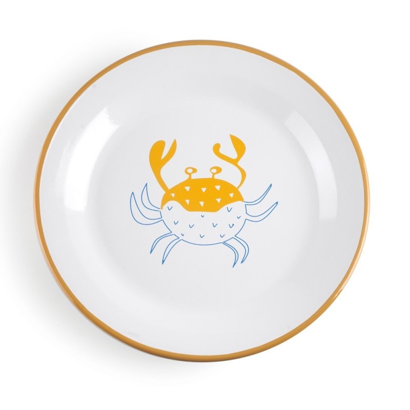 942003 BANDEJA MARISCO REDONDA ACERO ESMALTADO Ø28cm GASTRO DESSIN IBILI