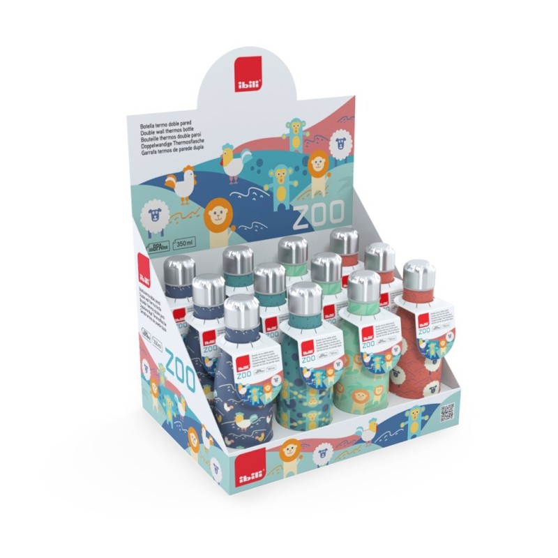 758435I BOTELLA TERMO DOBLE PARED 0,35L INFANTIL ACERO INOX IBILI