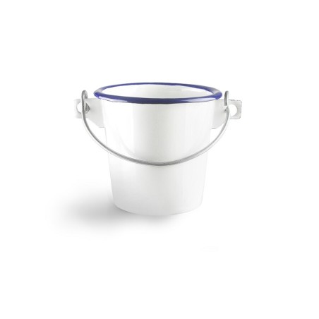 903308 CUBO ESMALTADO C-ASA BLANCO 8cm IBILI