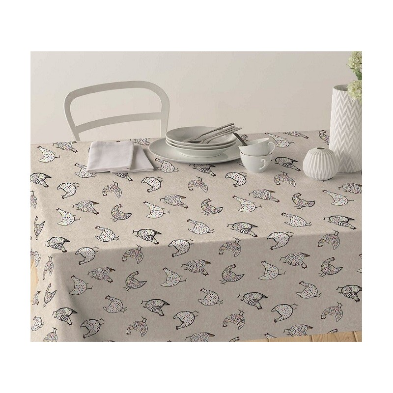 84302 1m MANTEL DE HULE ANTINAMANCHAS MODELO TINTURA CHICKEN 140cm DINTEX