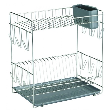 90980 ESCURREPLATOS GRANDE INOXIDABLE 18-8 18 PLATOS 43x25x41,5cm SAUVIC