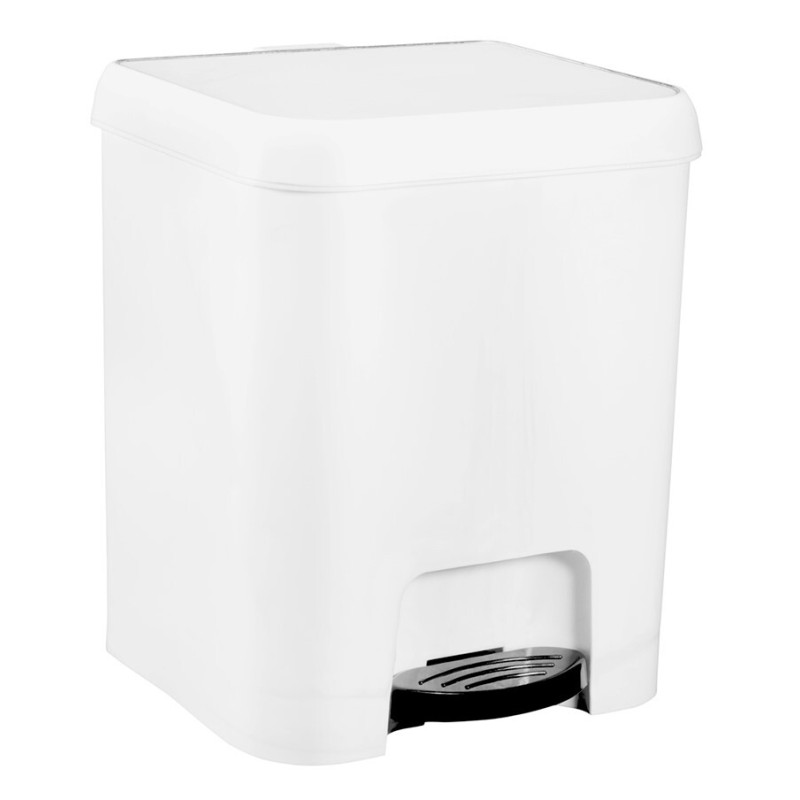 3075 CUBO CON PEDAL BLANCO 7L