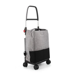 ONE001 CARRO COMPRA T-SHOP TWEED 4 RUEDAS GRIS ROLSER